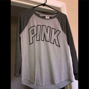 3/4 length VS pink tee